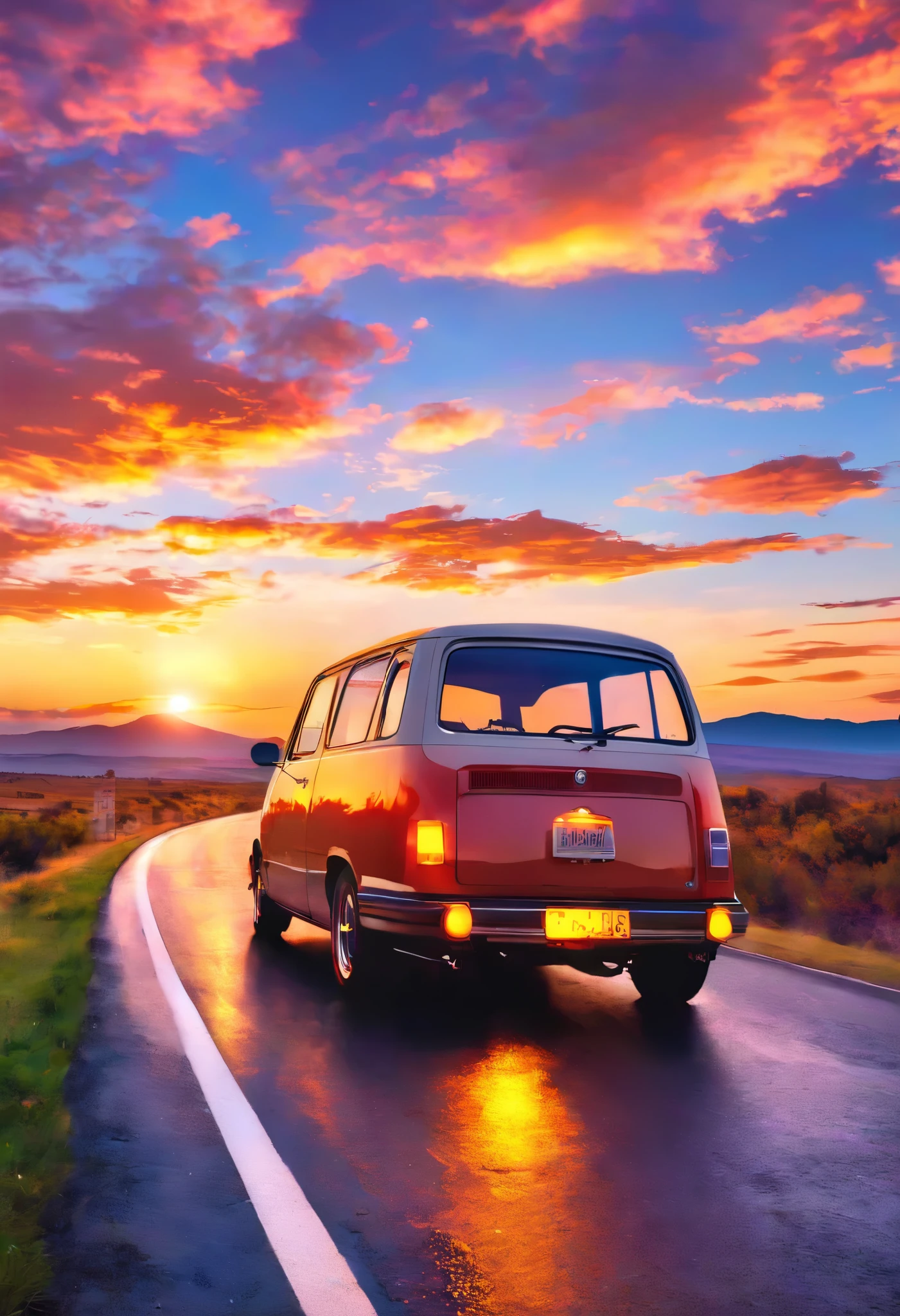 Theme：Road Trip at Sunset