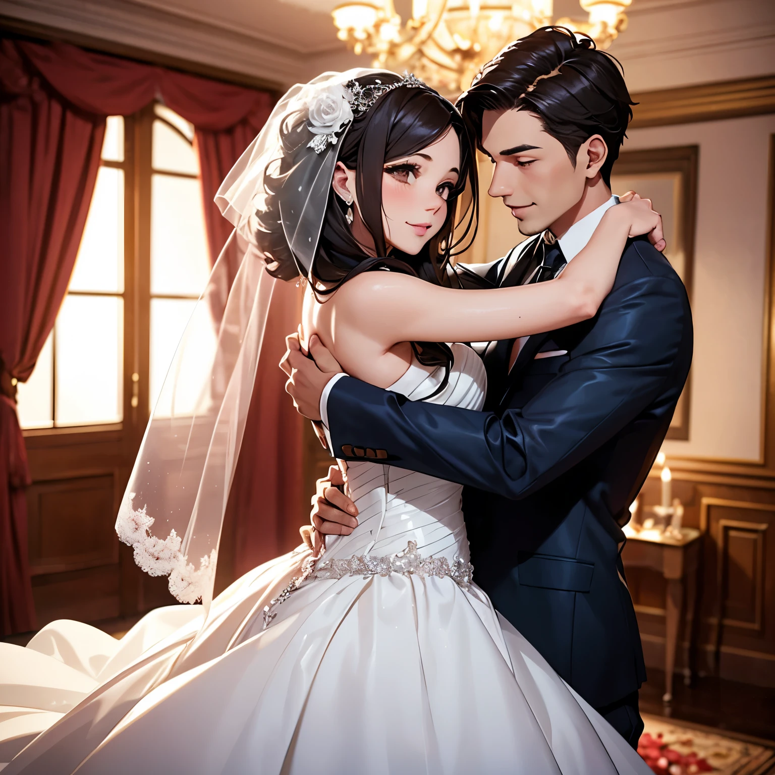 ,a father(he had been brainwashing by his secondson , crossdressing , bride of his secondson, wear sexy lingerie,has first night sex with his secondson ,)