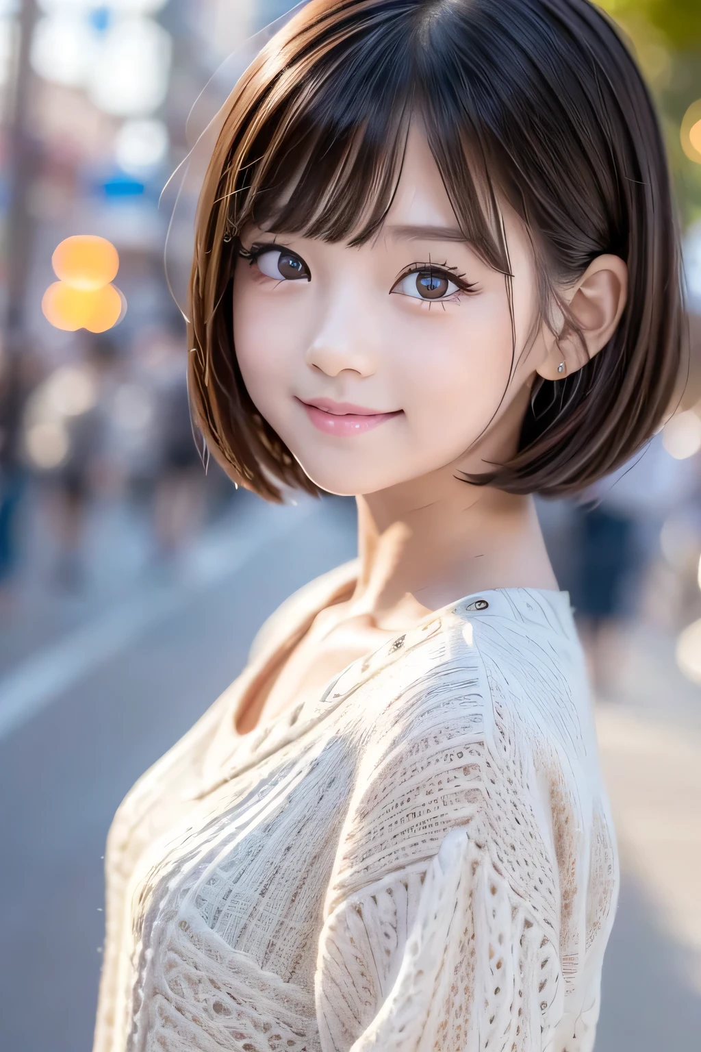 ((detailed face)), (single girl), ((best quality)), ((road 8K)), (super detailed), ((detailed background)) 8K, best quality, best quality: 1.1, Masterpiece: 1.3, super high resolution, (perfect face, Japanese, , girl, cute, park, smile, ren's clothes, bangs, short hair, whole body,