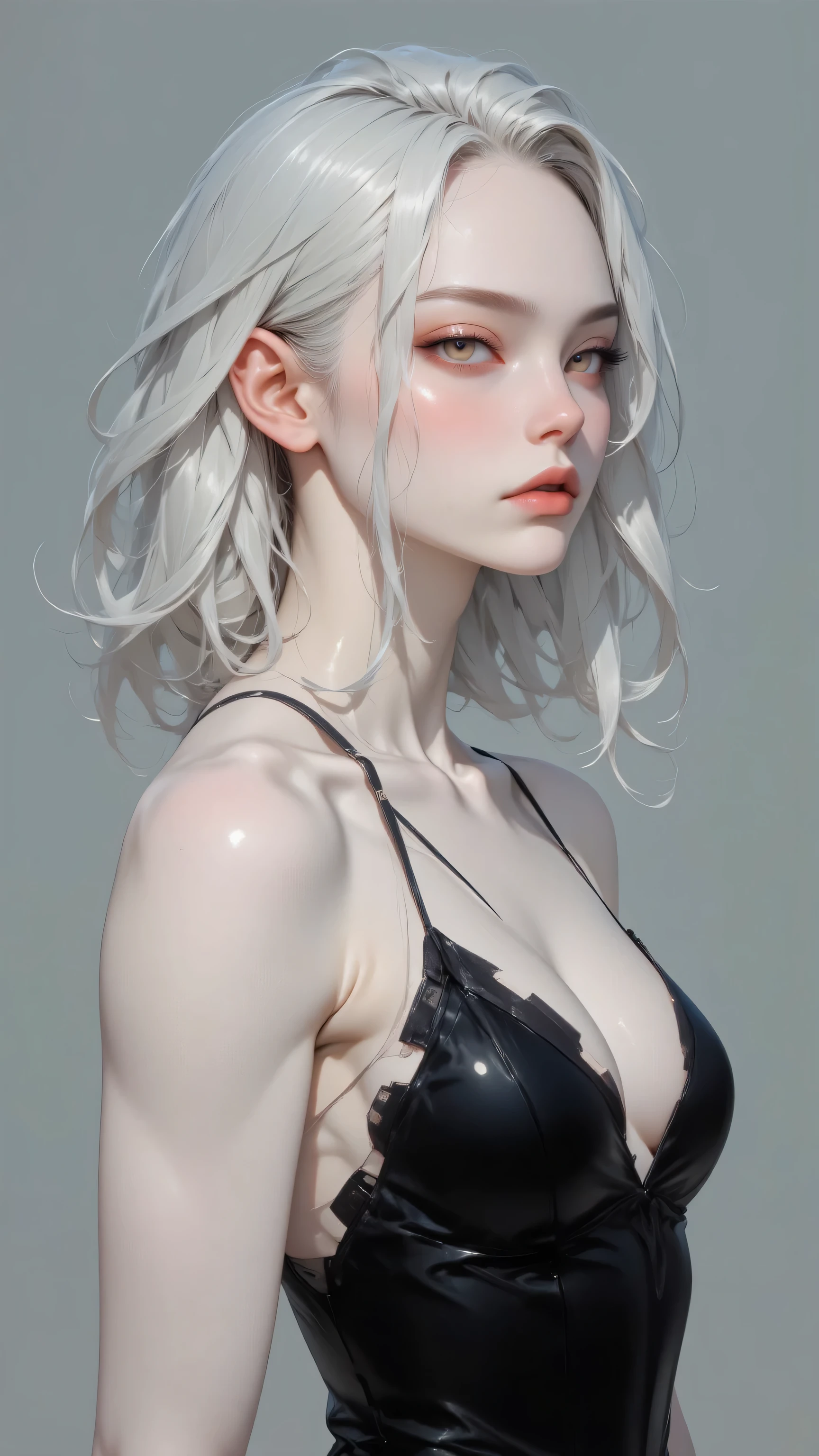 Facing the camera, beautiful albino woman. Extremely slender, new, with freckles, symmetrical body, fully body, High Quality image, perfect symmetry, vibrant and sharp, high level of detail and definition, 1200 PPI – Photographic resolution with greater central realism, hyper-realistic and high-fidelity cinematic 16K UHD image resolution.