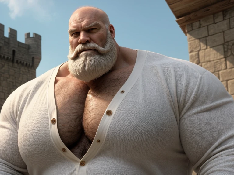 Strong bear,mtu,A old man,ancient wind,muscle men,Big chest