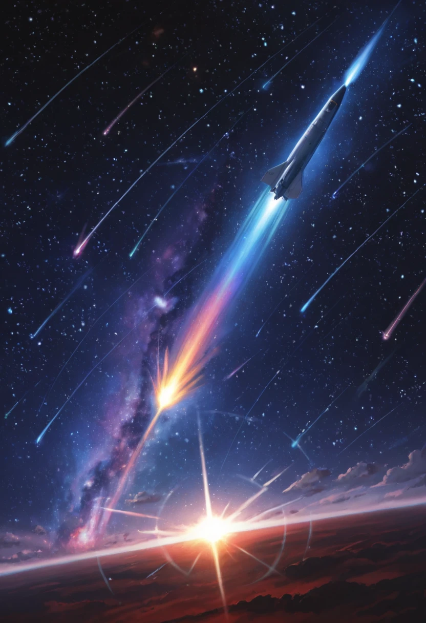 High Definition Space Images、galaxy, rocket, Apostle Aliens, Shooting Stars, Authentic Art.Evangelion Unit 1, Digital Art .Comfortable silence, of the space shuttle 、colorful outer space。