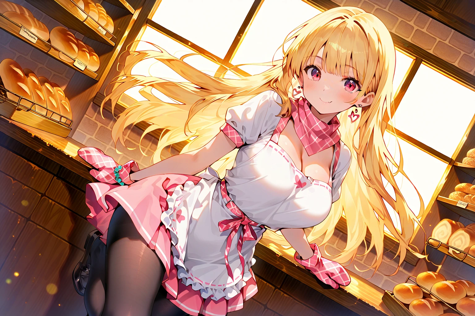 Girl、Curled hair、Cutting bangs、Yellow Eyes、Orange hair color、ta Fashion、Frills、ボリュームのあるFrillsのスカート、Lots of ribbons、Short、cute、smile、fairy tale western style room、skirt lift、garter belt、Off the shoulder、topless、(show off breast)、Show off your breasts、(Nipples)、Leg spread、Pussy、(nsfw)
