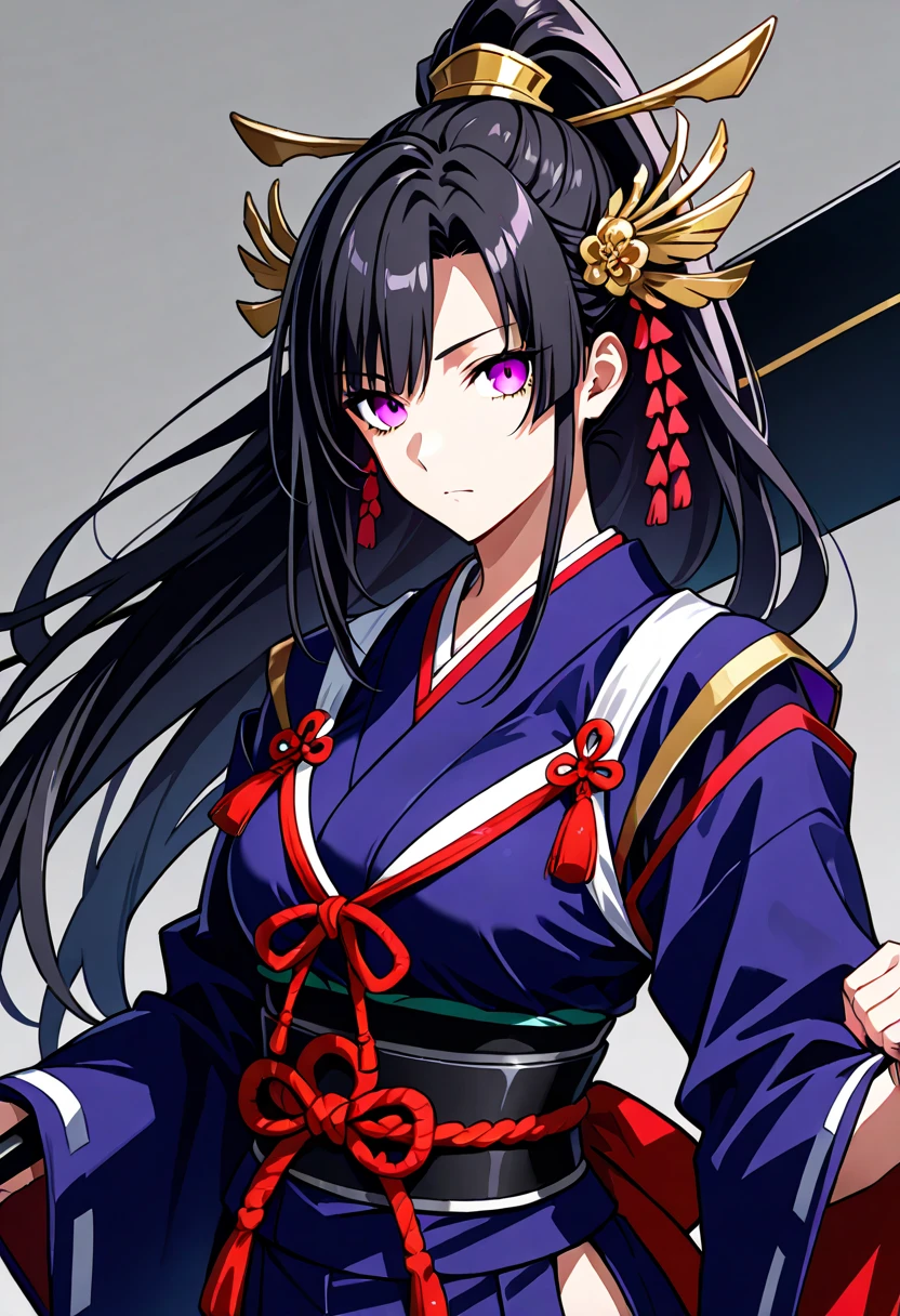 <lora:ReDive:0.8>1girl, weapon, solo, sword, hair ornament, long hair, japanese clothes, smile, cleavage, breasts, looking at viewer, katana, brown eyes, sheath, white background, yellow eyes, sheathed, simple background, medium breasts, sarashi, transparent background, hair flower, standing, flower, kimono, wide sleeves, collarbone