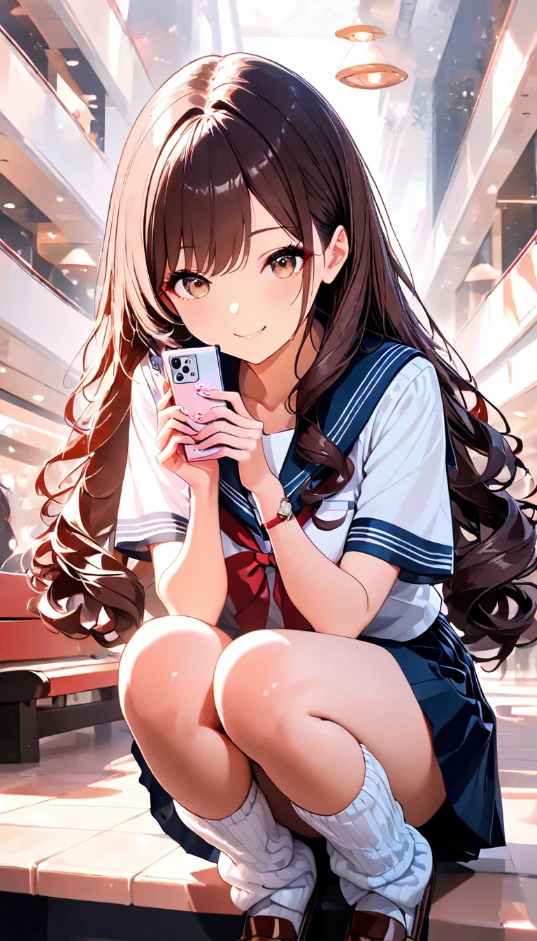 Create an image of a girl, sailor suit, classroom, The image should capture the essence of summer, The girl should be in a typical summer pose, with a high-contrast effect and a subtle glow. The upper part of the screen should have a darker tone, gradually transitioning into a brighter tone towards the bottom.