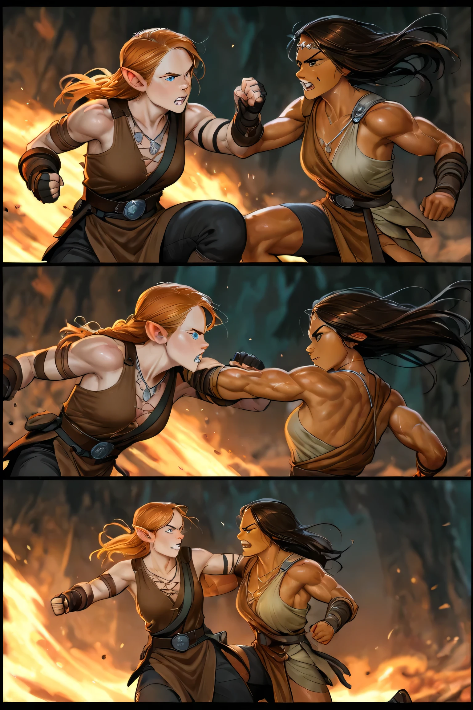 halfling, ranger, , greek, amazon, fighting, fierce, dungeons&dragons