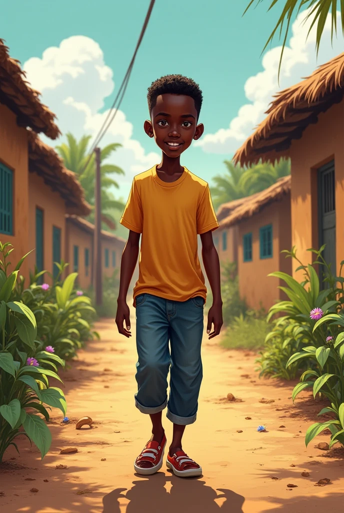A poor Afro-Brazilian boy in a favela of Porto Alegre Rio Grande do Sul Brazil drawn by Todd McFarlane and Greg Capullo, he is wearing old and torn clothes, he is playing with a soccer ball and playing with his little dog, a favela in the background, Robert Downey Jr Reference.., he does a loose hang with both hands. engine unreal, octane rendering, por Jacob Lawrence e Francis picabia, perfect composition, beautiful detailed intricate insanely detailed octane rendering trending on artstation, 8k art photography, photorrealistic concept art, soft natural volumetric cinematic perfect light, Bright dark, rewarded photography, artwork, oil on canvas, rafael, Greg Rutkowski, beetle, Beksinski, giger, beautiful perfect face with perfect face, a smile on the face with two large central incisor teeth, the detail, highy detailed, photo realist