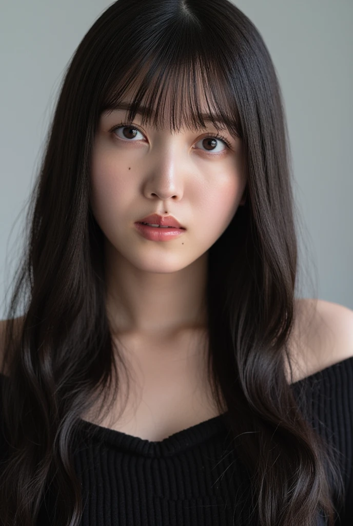 (High resolution:1.3), (16k, Photorealistic, Raw photo, Best image quality: 1.4), Japanese, (One Girl), Beautiful Face, (A vivid face), (Black-haired、Long Hair:1.3、bangs:1.2), (Black Eyes 1.3), Beautiful Hairstyles, Realistic eyes, Beautifully detailed eyes, (Realistic Skin), Beautiful skins, attractive, 超A high resolution, Surreal, High detail, Golden Ratio, Highly detailed cute girl,(20-year-old), ((naked)), locker room, (Crying face:0.5)
