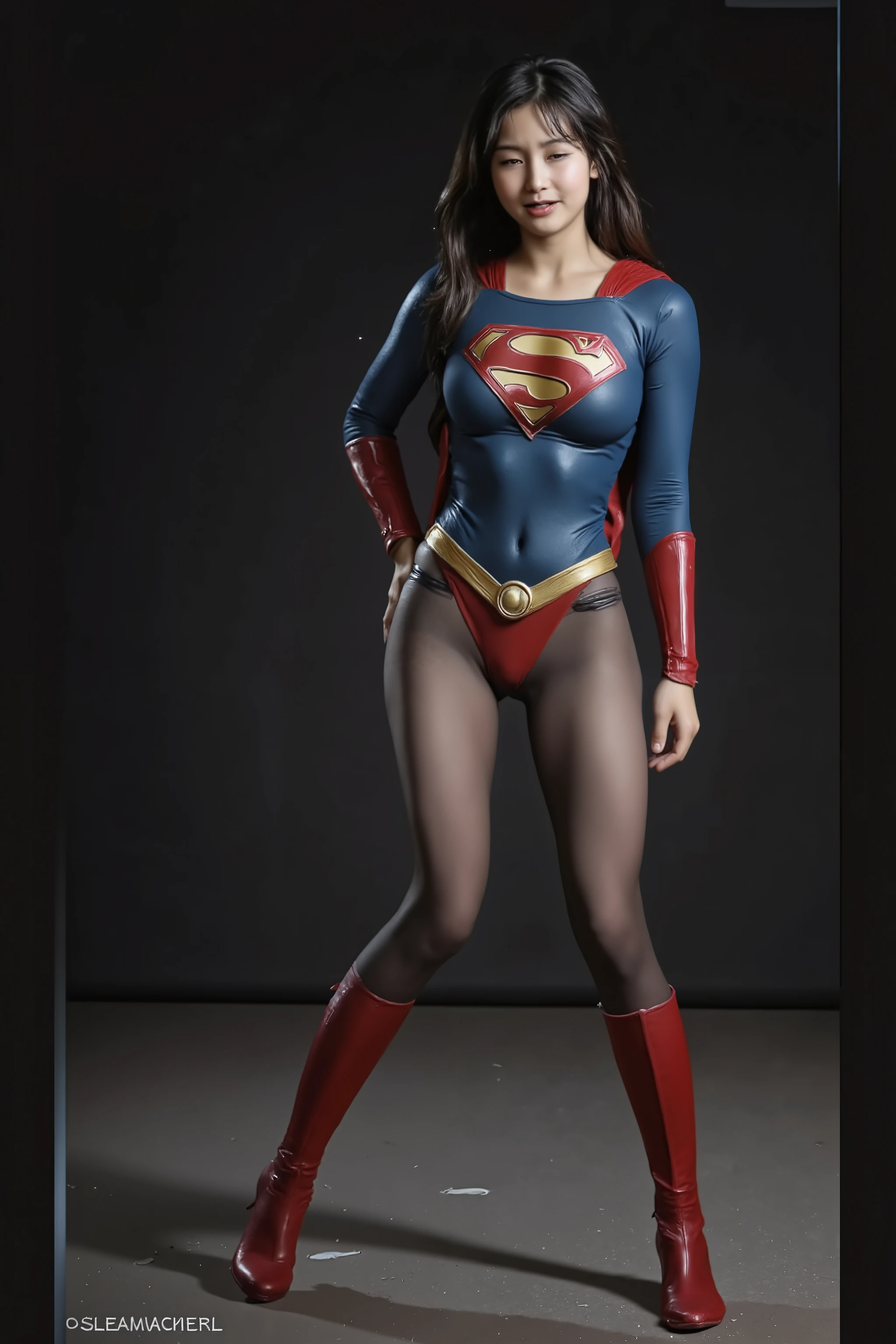 no background、no background、フィットしたsuper girlのコスチューム、The hairstyle is short、body fit costume、draw the whole body、(((Wear black tights on your beautiful legs.)))、(((stretch your legs、tall、Legally express the beauty of your smile)))、((((Get the most out of your original images)))、(((super girlコスチューム)))、(((beautiful hair)))、(((I'm in pain)))、(((Legs must be worn with black tights)))、(((must wear red boots)))、highest quality), (masterpiece), (horror), (Bloody), draw the whole body、super girlのコスチュームを着用、draw the whole body、super girl, (tired and weak face, crushed lips, 出Bloodした唇), defeated, (perfect body), ((dirty and Bloody skin)),(tears, Blood, Bruises on the face and body, Blood flowing from head and face, body injury, damaged), (super girl suit, damaged, torn and torn suit),((Highest image quality、8K))、((highest quality、8K、masterpiece:1.3))、(((keep background )))、clear focus:1.2、beautiful woman with perfect figure:1.4、slender abs:1.2、wet body:1.5、Highly detailed face and skin texture、8K