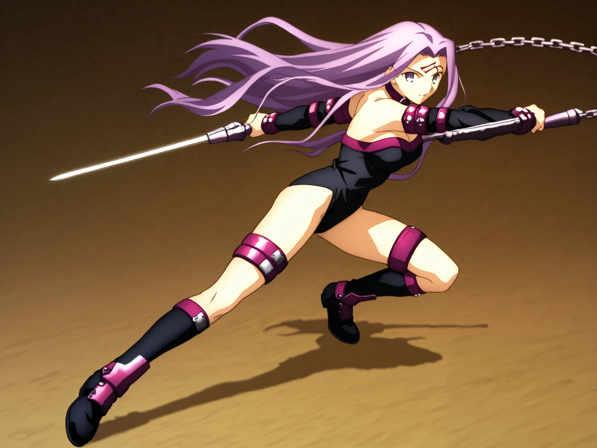 1girl, solo, medusa, rider, fate stay night, high detailed, high quality, full body, sexy legs 