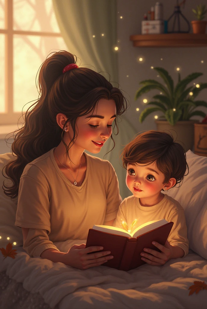 Showing mom a book 