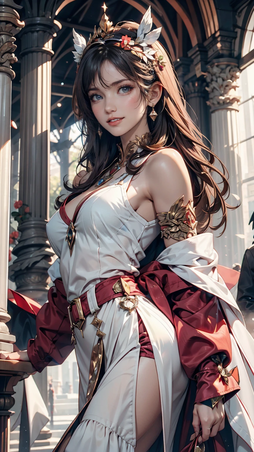 There is a woman sitting on the beach holding a watch, Queen of the Sea Mu Yanling, Beautiful digital art, Highly detailed digital art in 4K, Beautiful Fantasy Empress, 8k high quality detailed art, Fantasy Beautiful, Jan J, Beautiful and gorgeous digital art, Gwaiz, artwork in the style of Gwaiz, Beautiful fantasy art, Chinese Fantasy