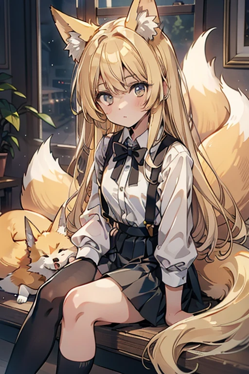 Fox Girl, Fox&#39;s Tail, Nine-Tailed Fox,Fox Ears, Black colored hair, Fox Makeup,One Girl、 Kimono with open chest, Body size is 100-70-90!、Nice body, Avatar, face, Open chest, lewd face, Dominant representation, naughty face,Big Breasts,Emphasize cleavage,Show bare skin、Skin is visible、With legs apart、Show off your thighs、With legs apart、A beautifully patterned kimono、I can see her cleavage、Muscular、Uplifting、Abdominal muscles、Exposed skin、Long Hair、Skin Texture、Soft breasts 、outside、Grassy field