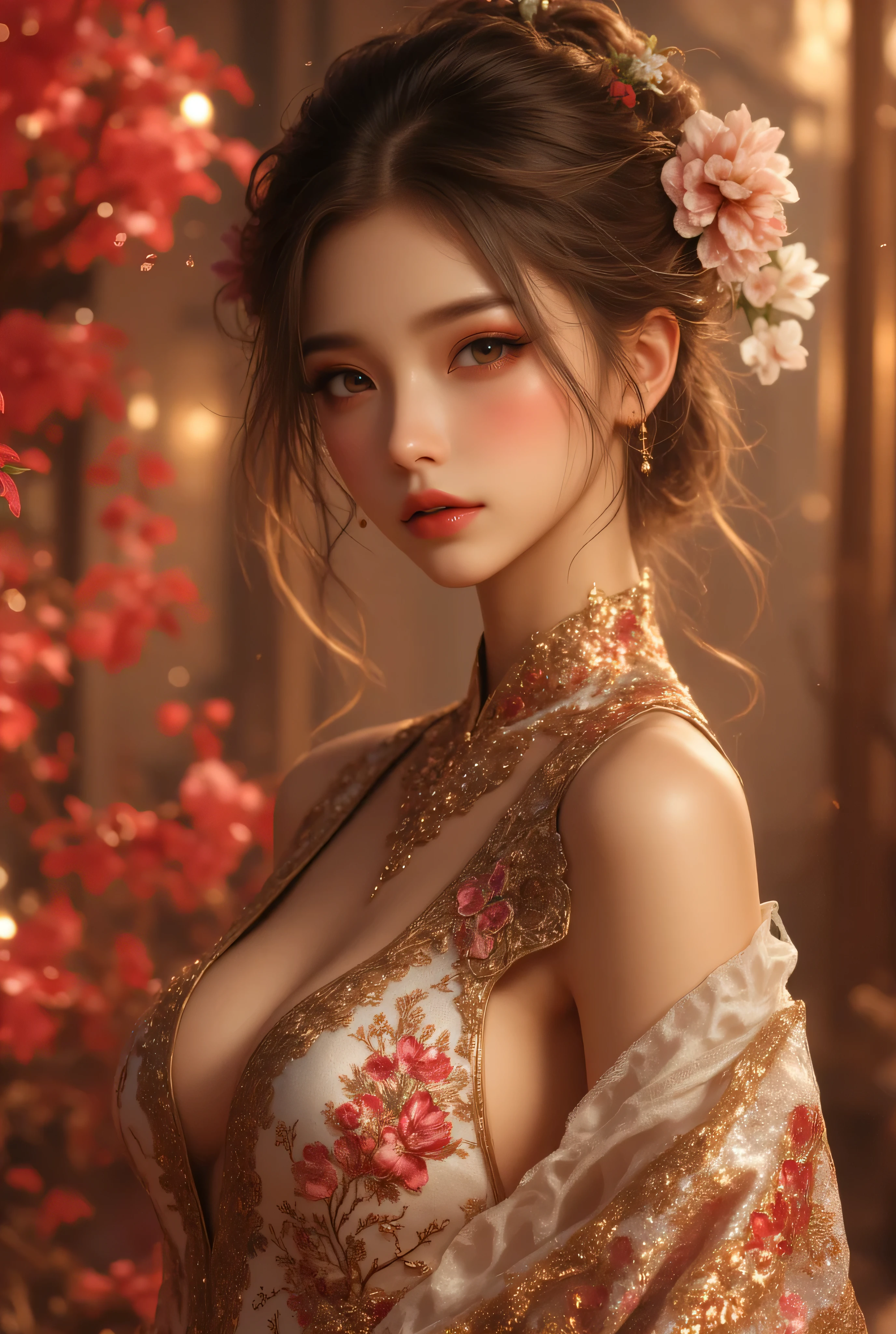 Pretty cute beautiful Chinese lady idol wear outfits and dress, reflecting the cultural essence of the location.

🌍 Randomized Travel Theme:
She is gracefully dressed in an outfit inspired by a randomly selected world culture, blending traditional attire with artistic elegance. The setting immerses her in a vibrant and authentic environment, rich with intricate cultural details.

Possible Locations & Themes (Random Selection):

Japan – A stunning silk kimono with cherry blossoms, standing beneath glowing lanterns in Kyoto.
France – A romantic Parisian gown with lace, overlooking the Eiffel Tower at sunset.
Morocco – A luxurious kaftan with golden embroidery, surrounded by mosaic-lit courtyards.
Egypt – An ancient Egyptian-inspired dress with hieroglyphics, set against the Great Pyramids.
Italy – An elegant Venetian masquerade dress, near a moonlit canal with gondolas.
India – A richly embroidered saree with golden bangles, in a palace adorned with marigolds.
Mexico – A colorful folkloric dress with floral embroidery, in a festive Day of the Dead celebration.
Russia – A regal fur-lined coat with intricate patterns, in a snow-covered Red Square.
Brazil – A dazzling carnival outfit with feathers and sequins, dancing under Rio’s festival lights.
Greece – A flowing toga-inspired dress with laurel accents, among the ancient ruins of Athens.
Each location is uniquely detailed, featuring cultural symbols, iconic landmarks, and atmospheric lighting to enhance the immersion. The randomness brings a sense of adventure, making each depiction a surprise journey to a different part of the world!