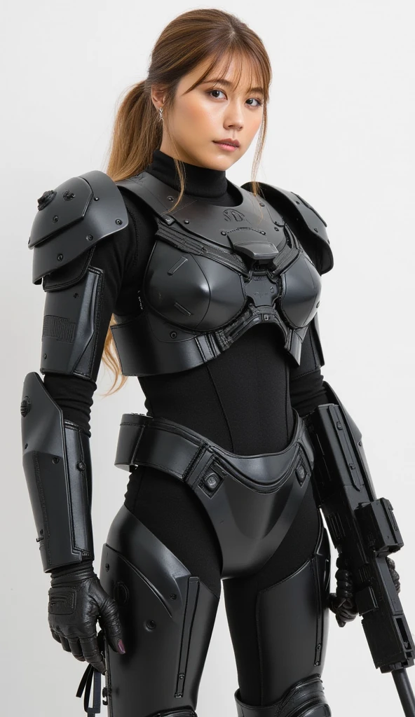 Warrior girlin battle suit of armor