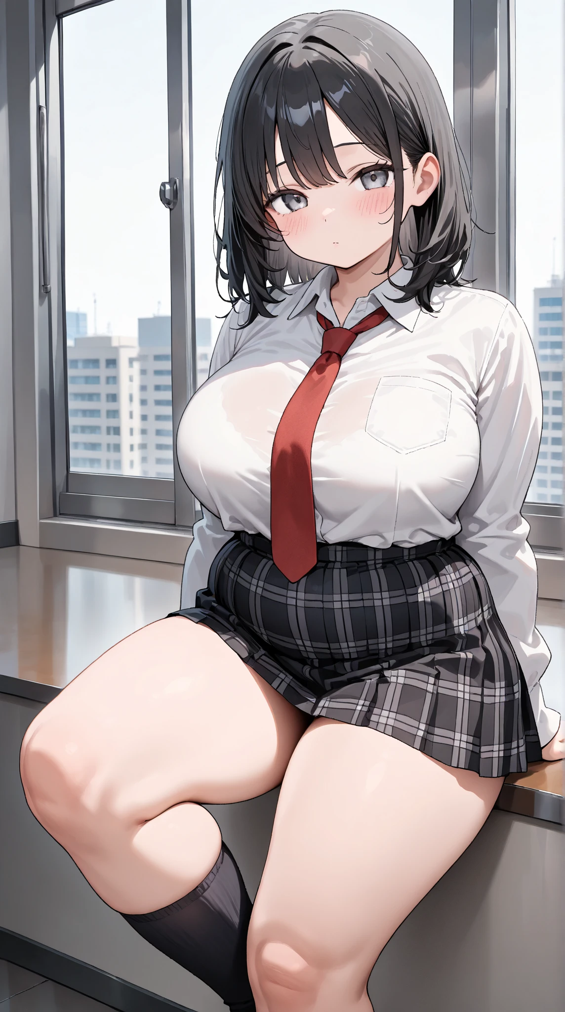 masterpiece,ultra detailed,ecchi anime,35 years old,(mature modest female:1.2),(creampie,bukkake ,excessive cum),glasses,armpit hair,hairy pussy,(white dress shirt,checked skirt),at her private room,(adult curvy body),black hair,short disheveled hair,(tareme),mature curvy woman,trembling,(sweaty),saliva,(vaginal penis,having sex,cowgirl position),raising knees,look at viewer,(blushed and suffering),speech bubble, orgasm,