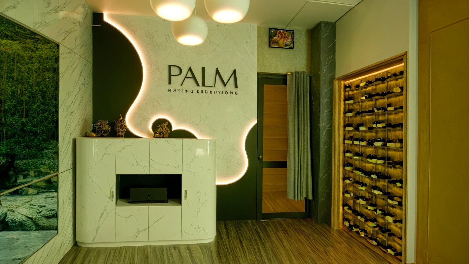 ( LIVING room : 1.3 ) cabinet, (masterpiece:1.2), (best quality,:1.2), 8k, HDR, ultra detailed, WHITE lighting,  ((white wall :1.3)), (RAW photo, masterpiece, best quality ,ultra-detailed, extremely delicate and beautiful, highresolution, best shadow:1.1),WHITE GREY floor, (white wall),  wine racks,  white ceiling, plant and flower, interior lighting, realistic lighting