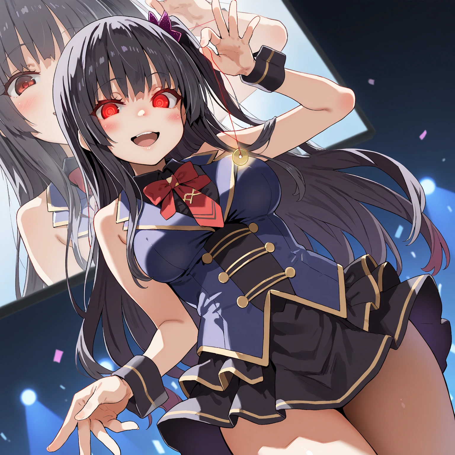1girl,small very young futanari kitten girl,animal ears,tail,looking at viewer, red eyes, super horny sexually shy, panting orgasm expression, super high max quality picture, super sharp image, kawaii cute, with a tiny short body frame,heart item,ribbon,upper body, various sexual positions and poses, big thicc ass, small short torso, cameltoe, small flat , perfect nipples, sneak peeks at underwear, nipples protruding through clothing, cleavage, thick streams of cum shooting out the end of her cock, correct hands and fingers holding her penis with her right hand, correct anatomy, big thick veigned cock, cumming hard, black hair, red and black skirt or dress, panties falling down or ripped or to one side, short legs, setting/background is in a dark alley at night, one scrotum, no muscles, hourglass figure, small t, ahegao expression, recieving a handjob.