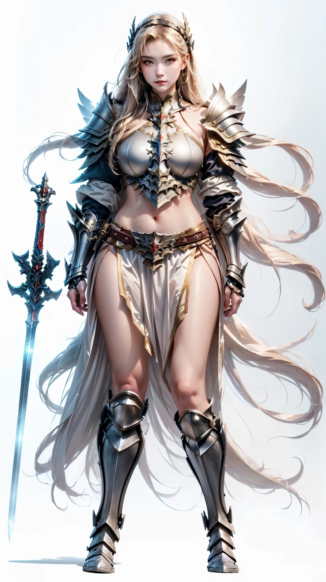 Senhora Cavaleiro，Anatomia correta，epic fantasy digital art，tmasterpiece，8k，high-definition resolution，desenho detalhado，Qulidade Superior，, Epic composition,