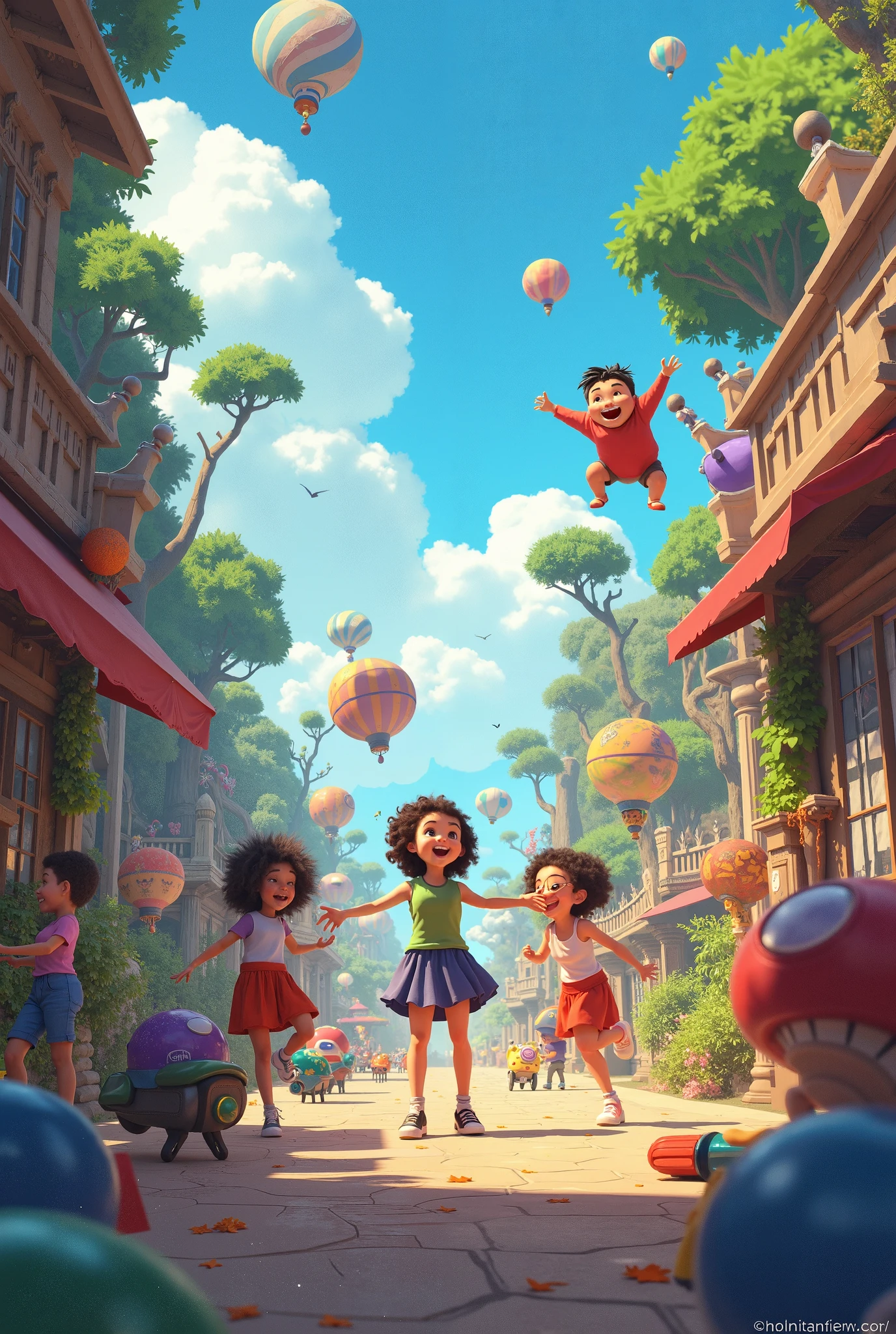 That in the city of children they were very happy had no rule,It was all play and happiness, there were no arguments and no one hurt others..
Slogan type