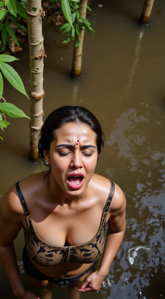 ((masterpiece, Best Quality, High resolution, 32K HDR)), (Perfect portrait of trinity00:1.25), (full nude:1.4), Ultra detailed eyes, hyper derailed face, Detailed mouth, Detailed skin texture, (Atmospheric lighting), Shot with Aricum LT camera, (in Abandoned hut in the mountains:1.35, Huge breasts:1.1), (Detailed tongue out:1.4, yawn and closed eyes:1.3), (Dark atmosphere:1.1, squat down and show shaved armpits:1.25), full body shot,