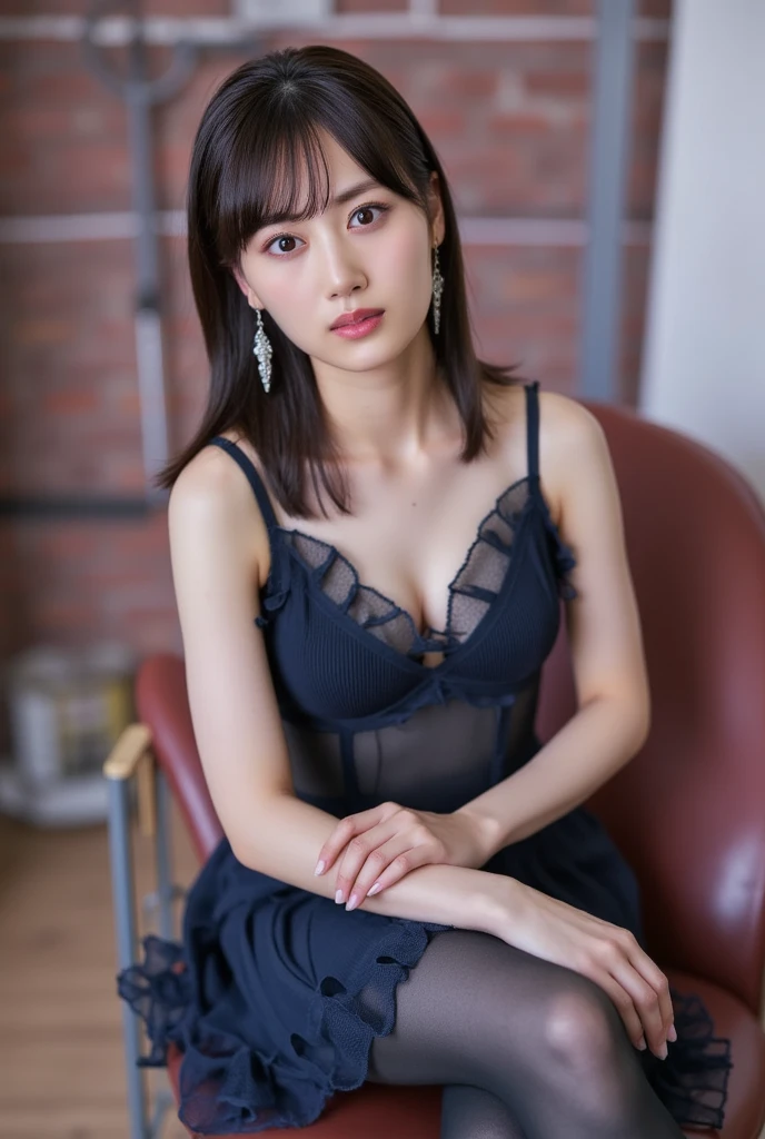 ((Highest quality, 8K, masterpiece: 1.3)), 1 Girl, smile, whole body, Slim face, きれいなwoman, (Dark brown hair), Black lace bra and black lace panties: 1.3, High leg panties, ultra Detailed face, fine grain, double eyelid, Blurred Background, Slim face, city, outside, street, Beautiful bare arms, Beautiful bare skin on both legs, Ultra-clear muscles, Realistic image, Detailed face, Detailed Hair, fine grain, Detailed nose, Detailed lips, Clear images, photoRealistic, RAW Photos, Real person, Realistic, Portrait Photography, Wear only underwear, (8K, RAW Photos, Highest quality, masterpiece: 1.2), (Realistic, photoRealistic: 1.37), 1 Girl, Japan, 32 years old, woman, Tokyo cityscape, night, Professional Lighting, Photon Mapping, radiocity, big, See-through shirt, Protruding tip, areola protruding,,,,,, pubic hairの形がはっきりと見える, Gal, Lots of eyelashes, Black Eyeshadow, Black Lips, Black high heels, pubic hair, Coarse hair on the underbelly, thin, Spread your legs, that&#39;s so big it&#39;that&#39;that&#39;that&#39;It&#39;s about to overflow from my bra., pubic hair is very protruding