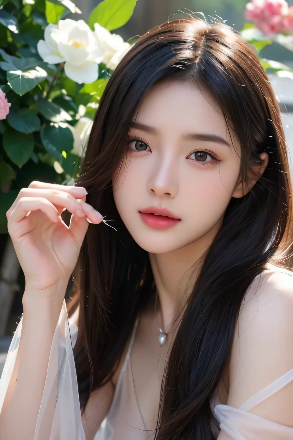 masterpiece， high quality，8k，（whole body 1.1），（best quality：1.1），（realistically：1.1），（photography：1.1），（Very detailed：1.1），（looking directly at camera：1.1），（looking directly at camera：1.1）（looking directly at camera：1.1）Exquisite facial features，confident，Beautiful and delicate girl，（Realistic and detailed eyes， natural skin texture， Realistic facial details），（photosensitive）， [[]，（Solo exhibition：1.2）， （beautiful detailed sky）， correct body，Correct hand drawing
