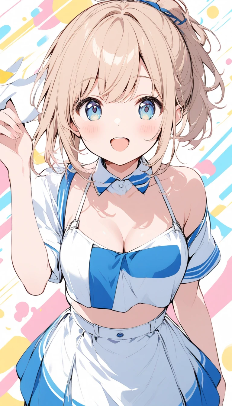 (highest quality:1.2, 4K, 8k, Studio Anime, Very detailed, up to date, Vibrant, High detail, High Contrast, masterpiece:1.2, highest quality, Best aesthetics), (((1 girl))), Sitting, Maid, Maid服, Blue Ribbon, Frills, Lick:1.2, smile, Popsicles, 舌を出してLick, Cute Girls, Get closer, Friendly atmosphere, Fun and young々Shii々Cool vibe, Precision and focus, Striking contrast,