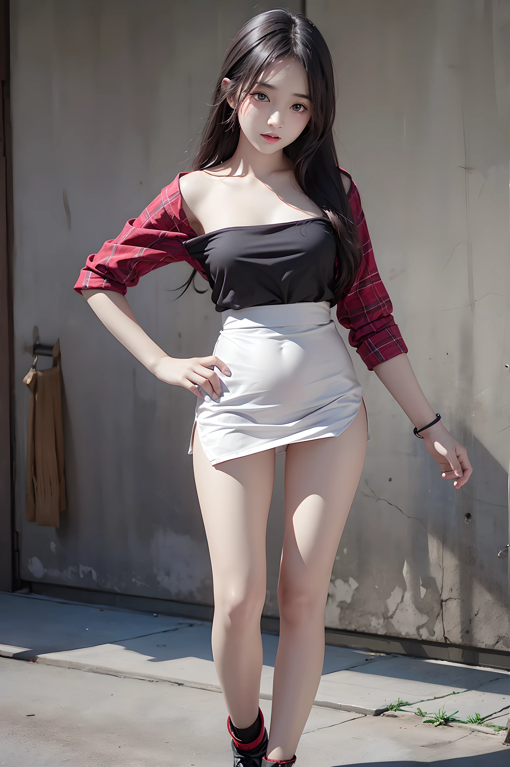 create a picture of a full body Indonesian high school girl wearing tight 3D animation