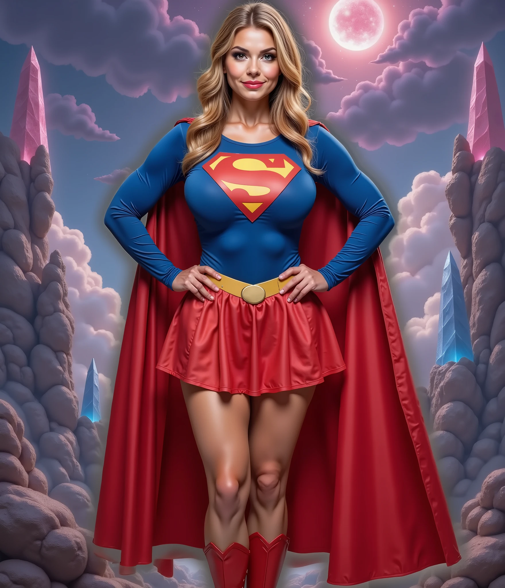 comic version of a landscape of planet krypton