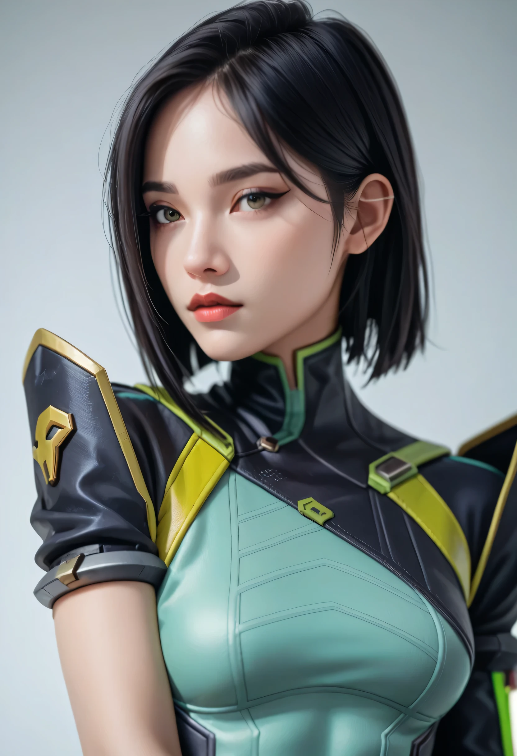 score_9, score_8_up, score_7_up,source_anime, high res image,masterpiece,best quality,girl,cute face,clear skin,viper_valorant,