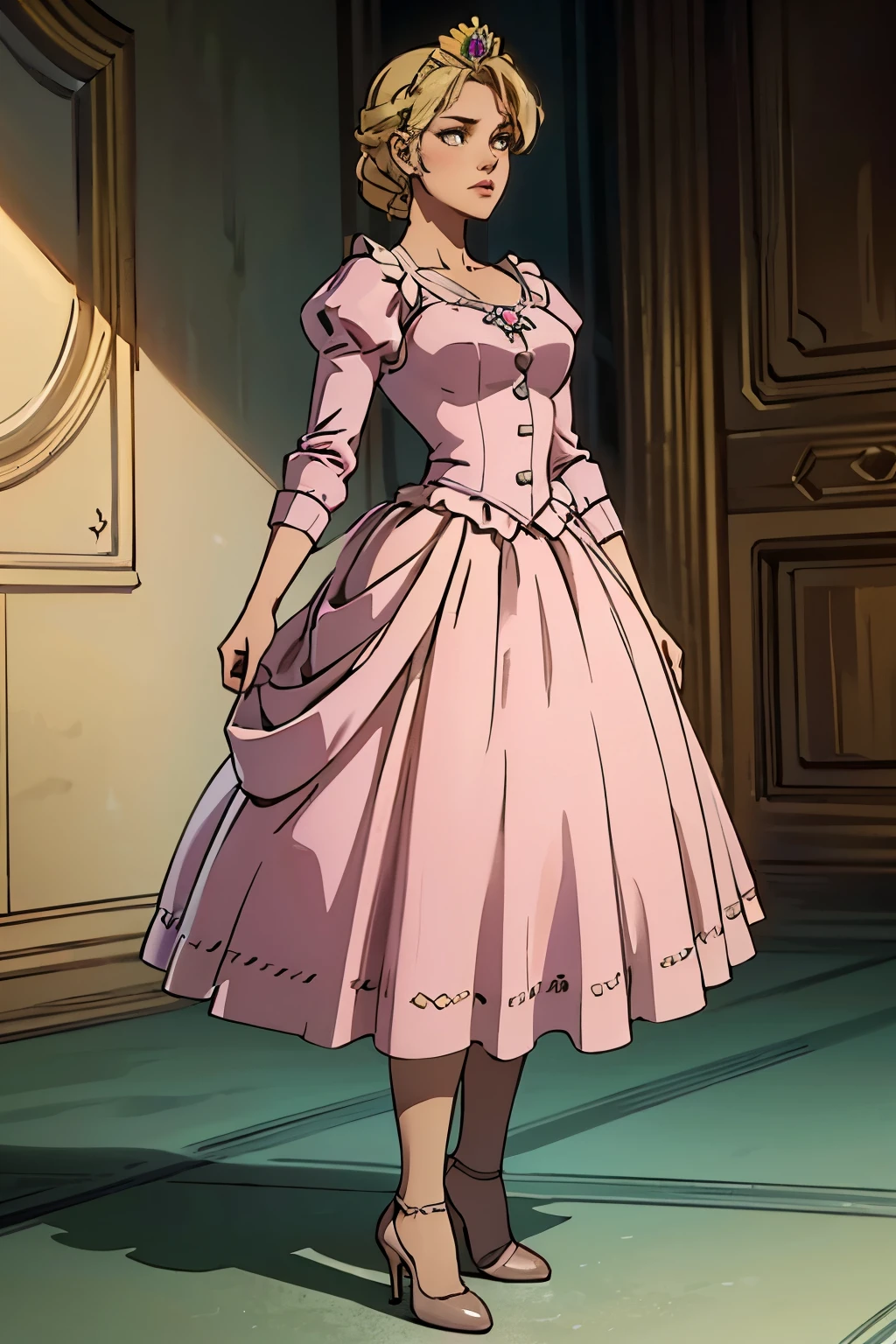 yuno_gasai, 1girl, solo, an image of a woman wearing a pink dress and posing for a photo on inst, sexy gown, beautiful silky dress, wearing an evening gown, strapless dress, elegant dress, gown, wearing long gown, revealing stylish dress, wearing an elegant dress, dressed in a pink dress, flowing dress, stunning dress, elegence, stunning elegant, sexy dress, wearing a magnificent dress, extravagant dress, soft elegant gown, silk dress, satin