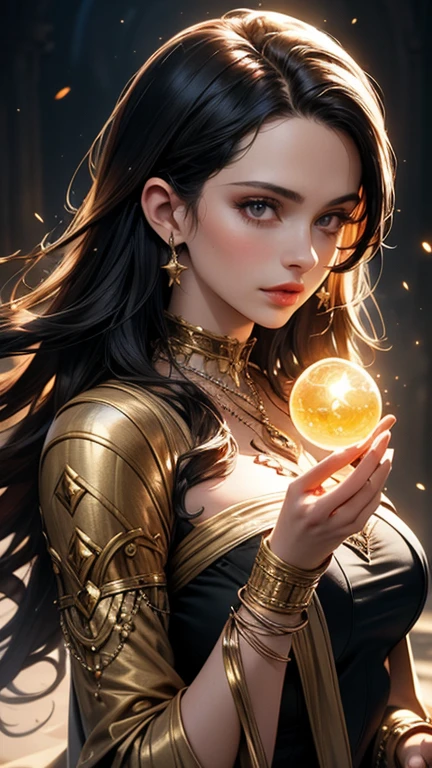 sfw，[FANTASY]，watercolor illustration，Panorama，Beautiful Eurasian Moon Princess，Holding an Arcane Orb，In the astral realm，（Fully attire：1.2），toned physique，Medium round chest，Medium ass for toning，Perfect hands and limbs， （Delicate skin，Diffuse of skin pores），eterea，Maximum Detail，highest quality，（Halo of light：0.5），Ray Trace，Mirror lighting，Shallow Depth of Field，smoothing，Motion picture film from Doctor Strange，[Arcane fantasy：12]