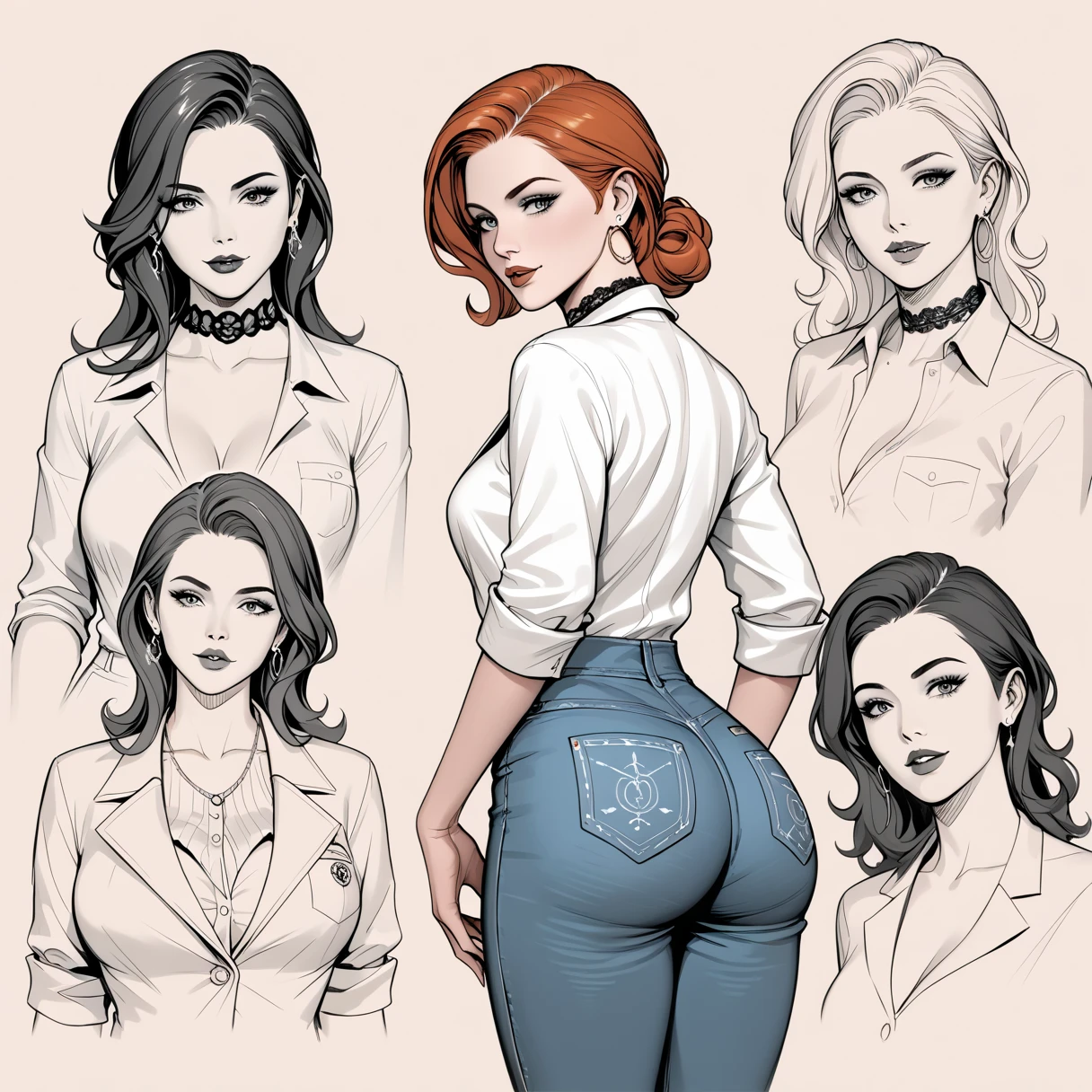 Character style illustration style full body completely naked breasts showing big fear breast size Cartoon name: Isabella Cruz white background small medium breasts freckled face Jennifer Connelly actress strong contours Physical description - long straight hair, tingidos de um marrom vibrante que contrasta com sua pele clara. Full body - You reflect a mix of curiosity and determination.
- Ela tem uma estatura baixa, with a slender and agile figure, evidenciando sua agilidade e destreza.
-fundo branco
Design de personagens de retrato, beautiful digital illustration, retrato de alta qualidade, Arte em quadrinhos, Corpo inteiro sensualizando ou pelada. folha de retorno. Turnaround sheet