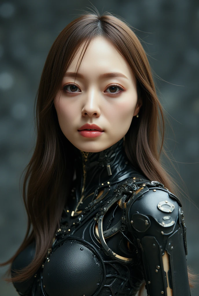 HDR image quality,excellent image focus,super modern sexy,artificial intelligence,in a robotic body,the robotic parts are shiny and shiny,(((full-length))),perfectly ((focused)) high resolution(( face)),fulfills the function of personal security, beautiful face,a charming smile,smooth and proportionate face, glossy and shiny,sparks in the eyes, sexy expression,(((weapon))) (((pistol)), rifle, submachine gun, machine gun,drives a motorbike,positions from different angles, close up and long shot, top to bottom, sides front to back