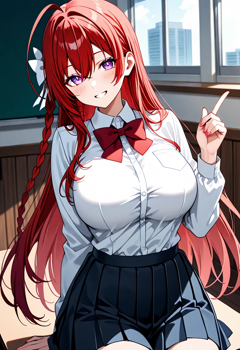 alone focus, alone, close, Simple Background:1.3), View your viewers, (Lips parted:1.2), (sunlight, bright, sunlight
:1.2)
The eff_D×D_Rias, One girl, Rias gremory, Long Hair, alone, Ahoge, Redhead, school uniform, skirt, chest, Hair between the eyes, very Long Hair, large chest, Short sleeve, pleated skirt, Green Eyes, red skirt, Are standing, shirt, Puff sleeves, white shirt, puffy Short sleeve, bow, Mouth closed, bangs, black ribbon, blue eyes, huge Ahoge, Side Lock, ribbon, neck ribbon、(Huge boobs)
