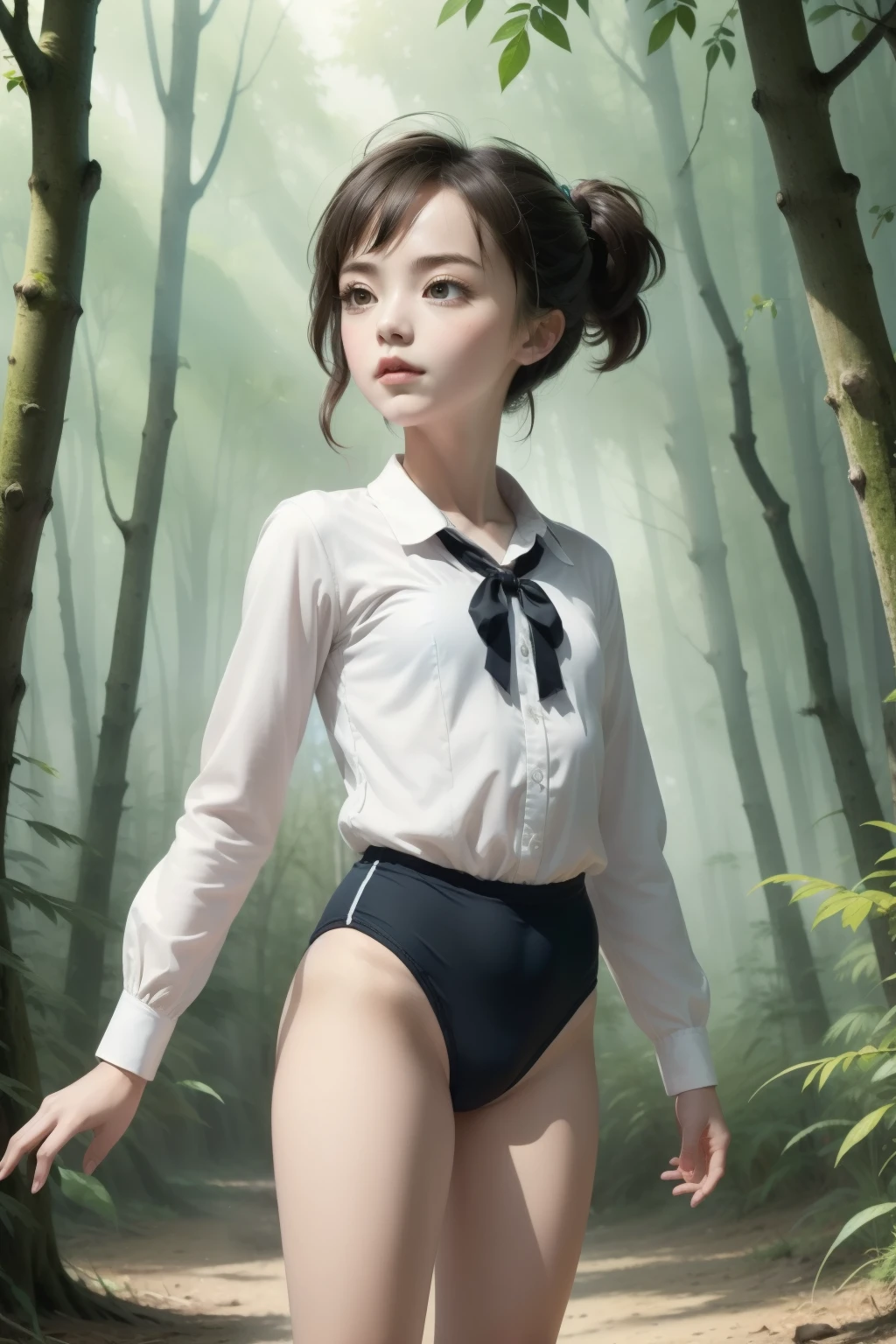 1 girl, realisitic, Raw photo, japanaese girl, (fullnude:1.9), (Beautiful and cute face:1.4), 18year old, bobhair, Black hair、(Crucifixion of a tree in a snowfield:1.5)、 (Tie limbs to trees with barbed wire:1.7), not any dressed、(night sky full of stars:1.4 ), Snow accumulates all over the body、mid night、moonlights、(exposing their genitals)