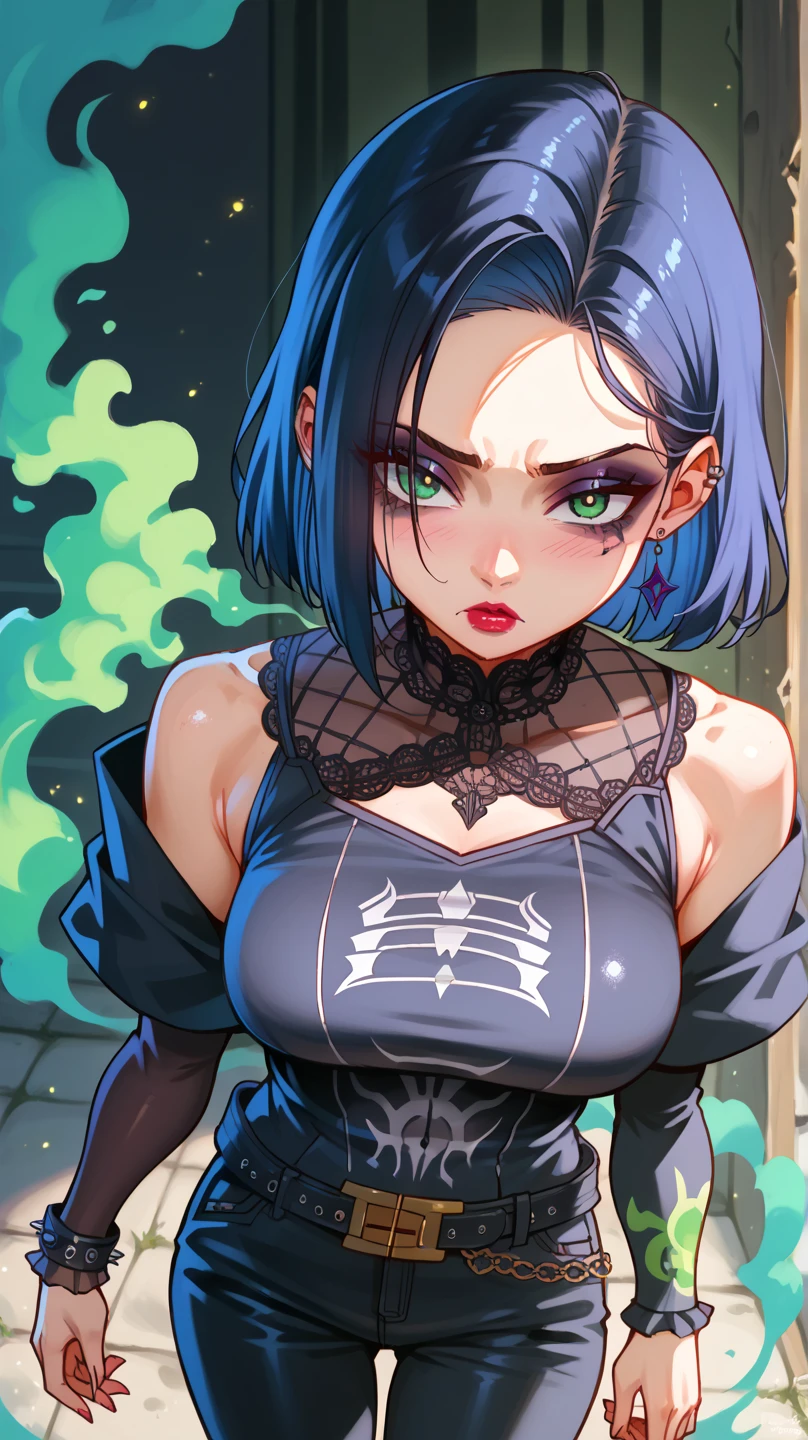 Android 17, e Cup sized breasts, bikini, earrings, necklace, lace dress