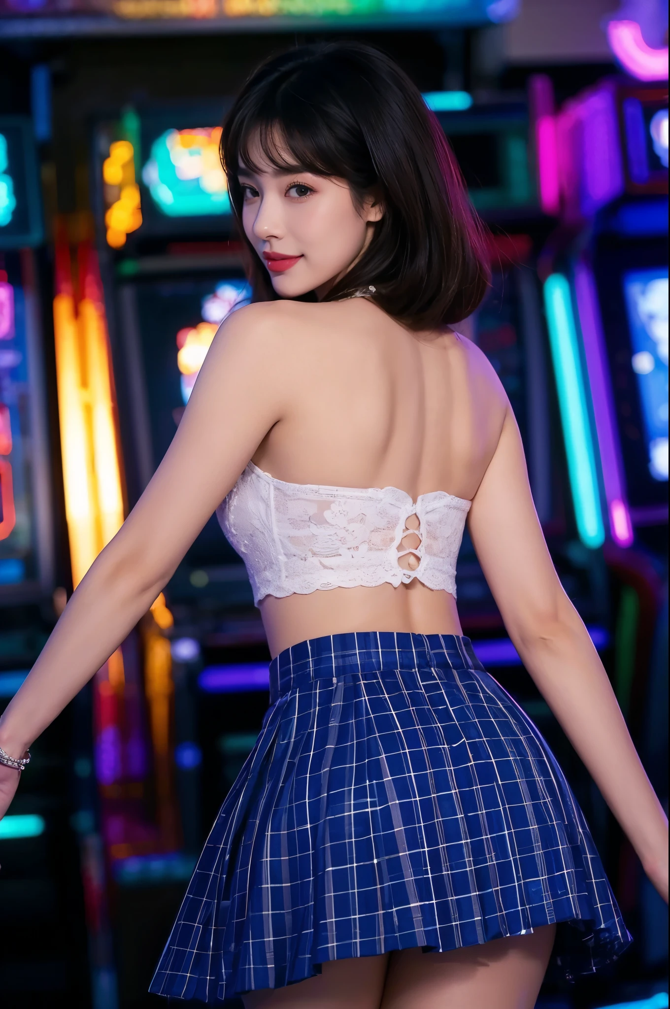 Cute Girls、Idol、sexy、mini skirt、pure、Back view