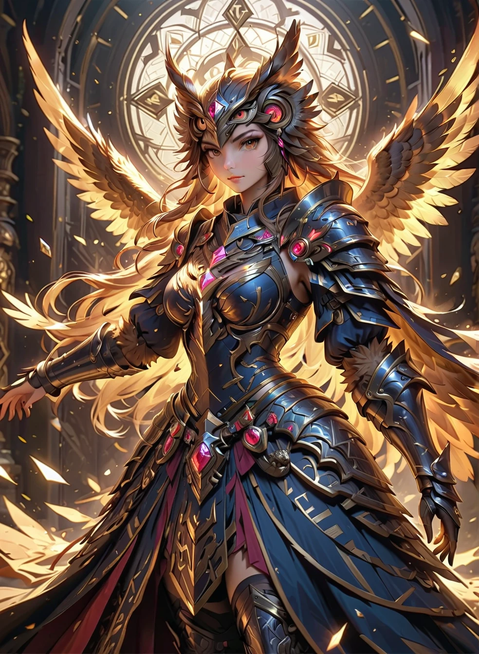 a close up of a woman in a costume with wings, extremely detailed artgerm, cushart krenz key art feminine, trending on artstation pixiv, as a mystical valkyrie, artgerm on artstation pixiv, angel knight girl, portrait knights of zodiac girl, by Yang J, anime fantasy illustration, mystical valkyrie