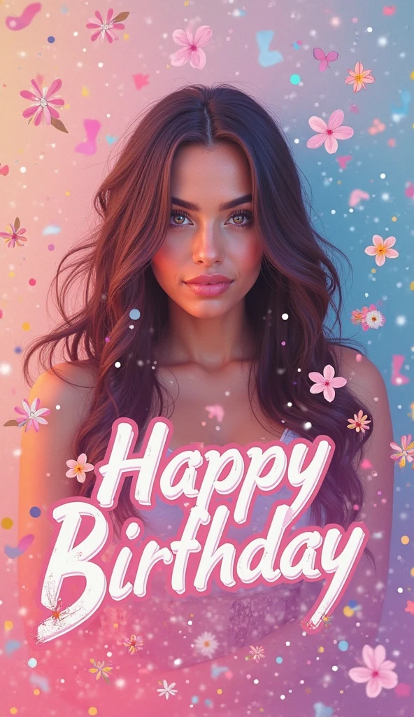 Birthday, portrait, close-up, brunette girl with black hair, long curly hair, impeccable beauty, Impeccable anatomy, celebration, joy, happiness, solemn atmosphere, balloons, beautiful sheath evening dress, White dress, art in the style of Stanley Lau, art in the style Greg Rudkovsky, gorgeous digital painting, --stylize 400, --style scenic,