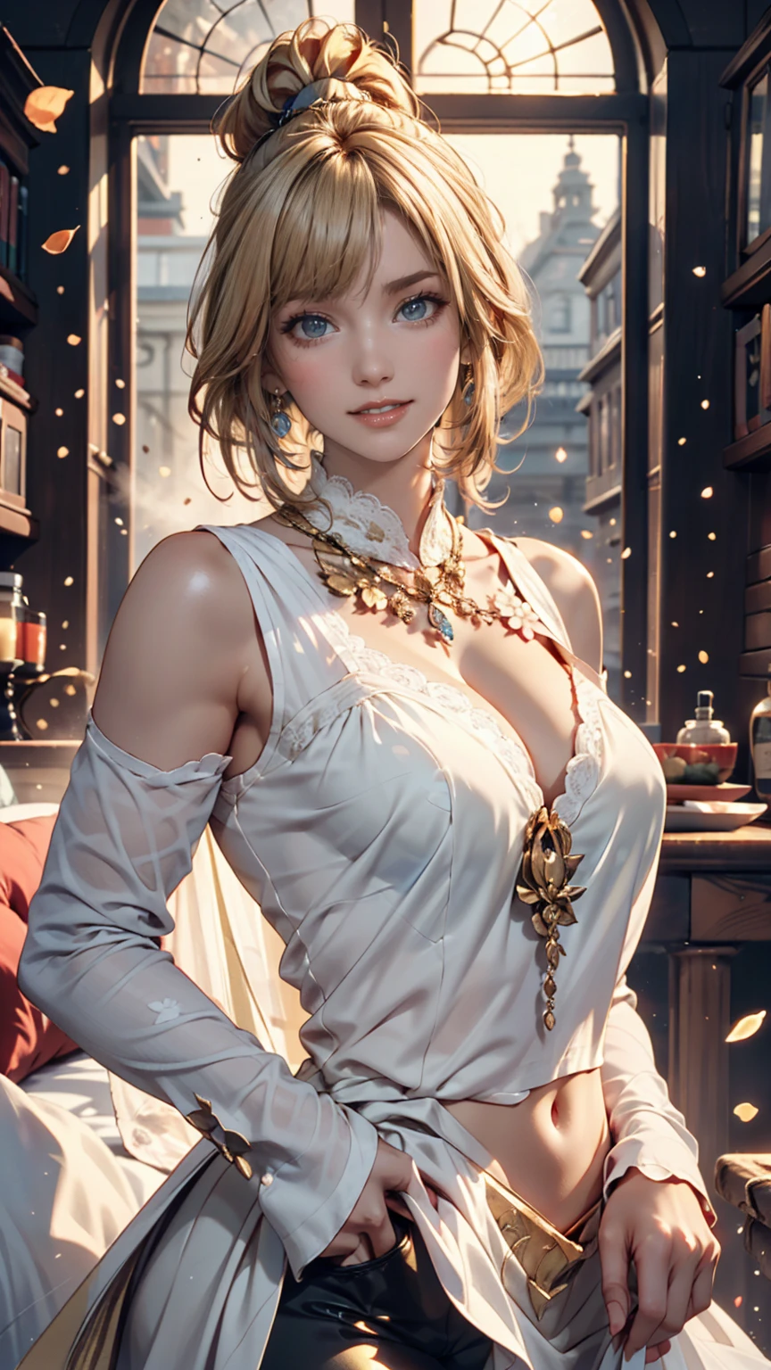 Makima with Margot Robbie's face (Chainsaw Man), highest quality, Very detailed, 1 girl, alone, Standing ceremony, Redhead, Long braided hair, Golden Eyes, bangs, Very small pointy breasts, White Bikini, Looks lewd,, (bad: 1.2),Exposing breasts, Looking at the audience,Spread your legs, (Face to face: 1.3), (Dark Background, rock: 1.3), Full Shot, Crisp contrast, Beautiful fine details, Sleeping girl,White panties,High heels,,The happi coat is open,underwear