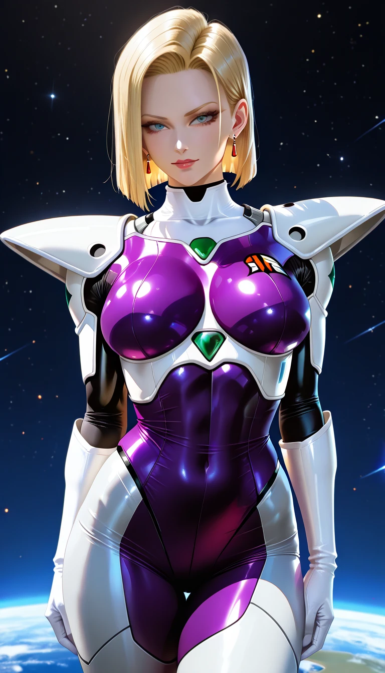 highly detailed, best quality, photography, Rogue from X-men, absurdness, beautiful face (detailed eyes, deep eyes) 1woman, brown and white hair, twin tails, magenta eyes, short, wide hips, curvy, toned muscles (n7armor) inside a spaceship
