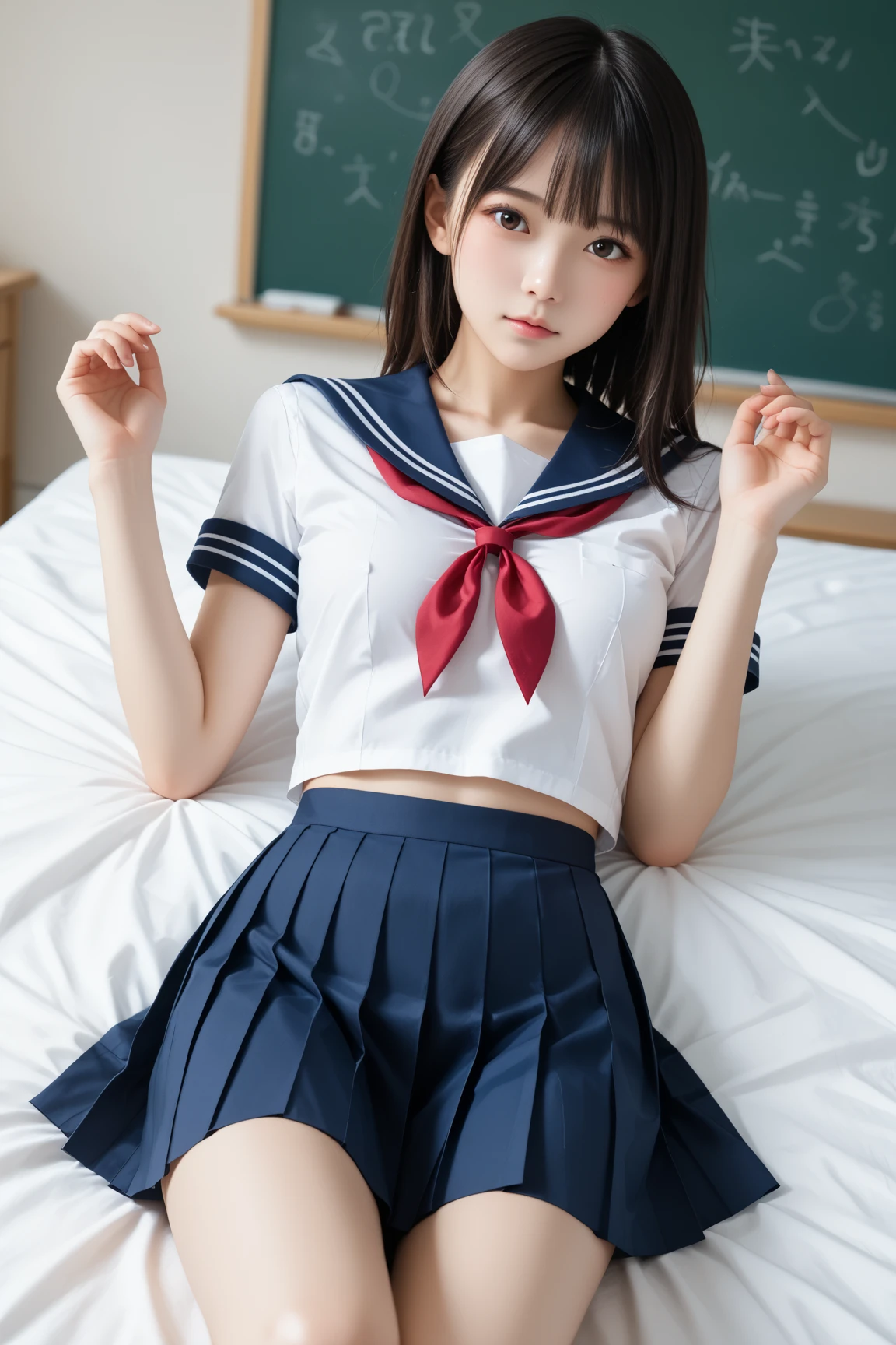Japanese high school girl 、、side masterpiece 、 top quality SeaArt AI