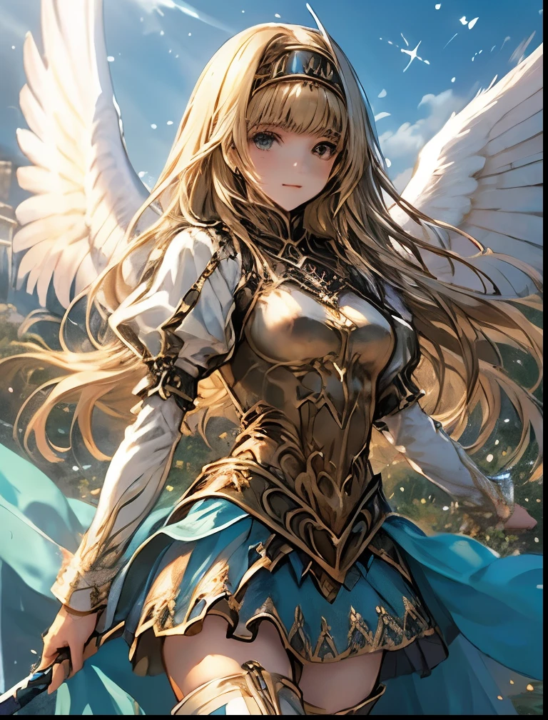 (((SFW、Highest quality、 first class masterpiece 、 Normal body 、8k、 detailed face 、 super precise、 real color 、5refer to、Highest)))、Alisha、『Valkyrie Profile 2』、Golden Hair 、 long hair、 short、Big Breasts、 slender、 slim、 Navel Exposure 、Pink Heart Dirty Print on Navel、Muscle Exposure、Half naked、Nipples See-Through Ultra Thin Transparent Slave Dress、Ultra Thin Transparent Miniskirt for Slaves、 slave iron collar 、War Spear 、Heavenly Wings、embarrassing、Throw a giant spear of light from above、moon、Sky、Aerial、 sacred、Nivernvalestin