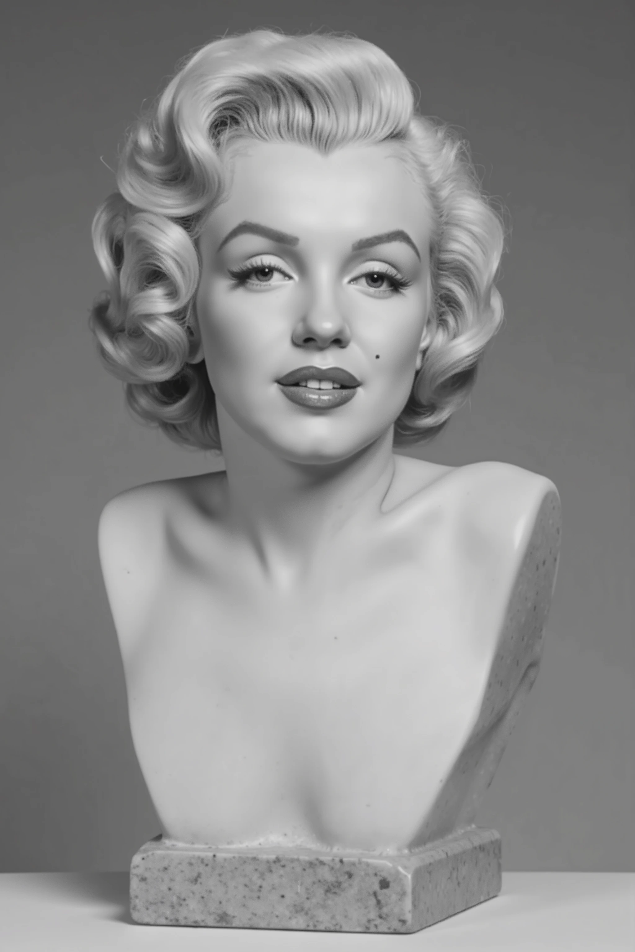 Marilyn Monroe's exact likeness is professionally sculpted out of a single piece of marble. Beautiful and life like it is life size with her exact measurements. R.I.P. Marilyn Monroe 6/1/1926 - 8/5/1962