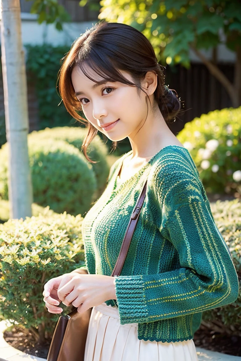 Winter scene、Snow Run、snowfall、((Oversized sweaters、leggins))、depth of fields,Real Light,Ray traching,OC Renderer,UE5 Renderer,Hyper-realistic,best qualtiy,8K,Works of masters,super-fine,Correct anatomy、Asian Women, (8K、RAW Photos、top-quality、masterpiece:1.2)、(realisitic、Photorealsitic:1.37)、Solo、25-years old、1人、light brown hair、详细的脸、Detailed lips、detailedeyes、(huge-breasted:1.5)、Alafed Women、Smile、broad shoulder、