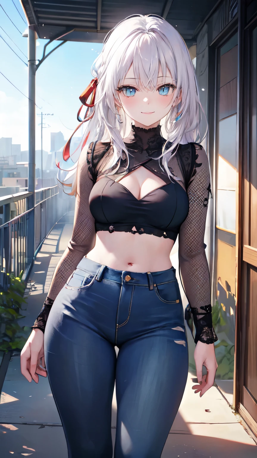 1girl, anime girl, anime, (dark skin), 2d girl, 18y, (fullbody), standing, anime girl, pensive, (silver hair), ((black blouse)), Solo, Slim, large breasts, big , big Breasts, Tight Shorts, low waist shorts, upshorts, skyscrapers background, modern city, looking at viewer, darker shadows, (((Wedgie))), (((explicit))), (((shorts))), (((absurdres))), (((thigh gap))), (((cameltoe))), (((cleft of venus))), (((lowleg shorts))), (((innie pussy))), (((inniepussy))), (((innie_pussy)))