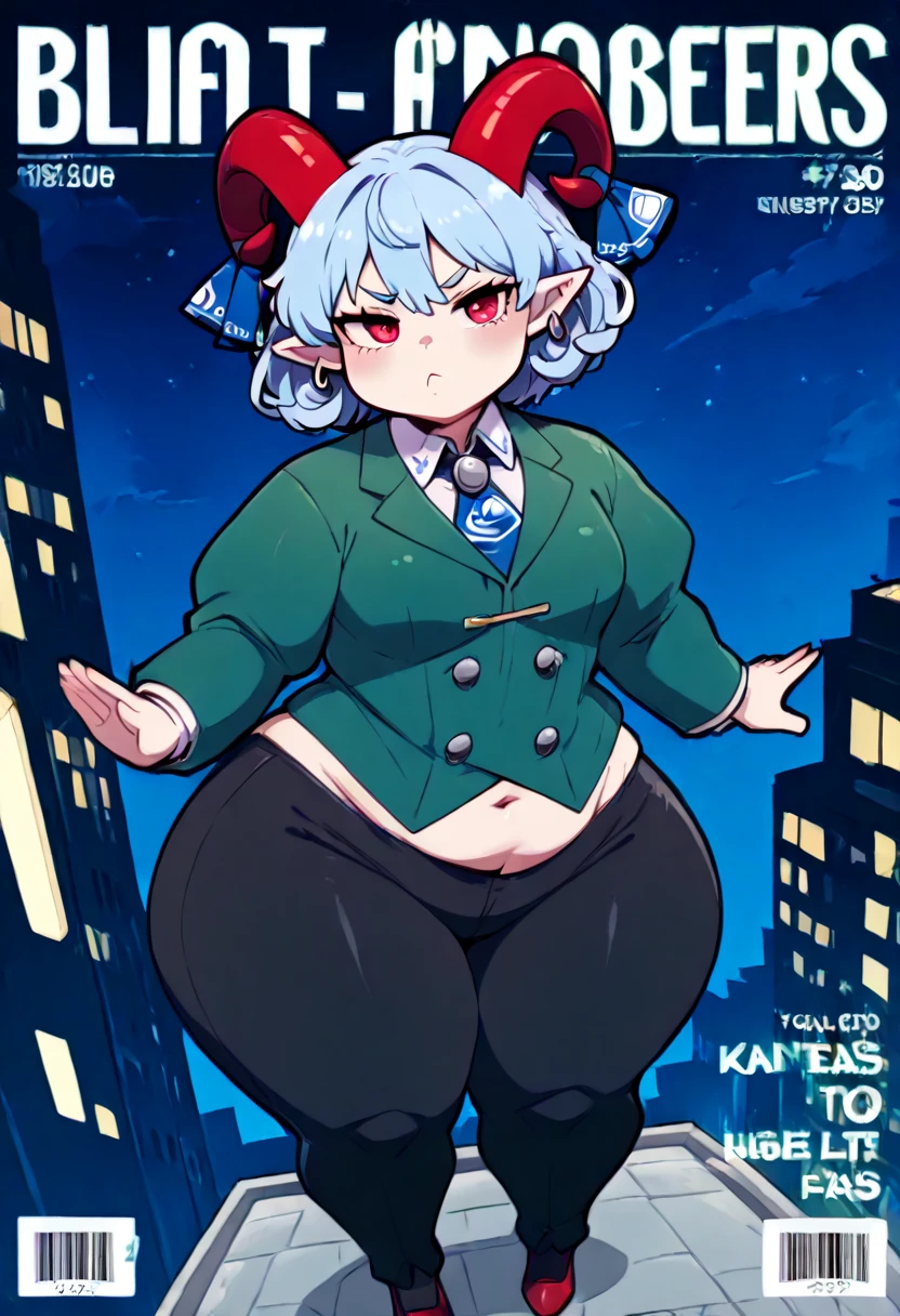 1girl, top heavy figure, (((incredibly big chest))), ((saggy chest)), plump, incredibly plump, ((big belly)), (((big tits))), pout, embarassed, wide, (((obese))), (((fat))), ((love handles)), double chin, out of shape, obese, fatty, shortstack, short woman, big bossom, ((milf)), small height, mature, standing, full body, bbw, ssbbw, sakamata chloe, grey hair, red eyes, red bikini, medium hair, hood, pantyhose, high heels