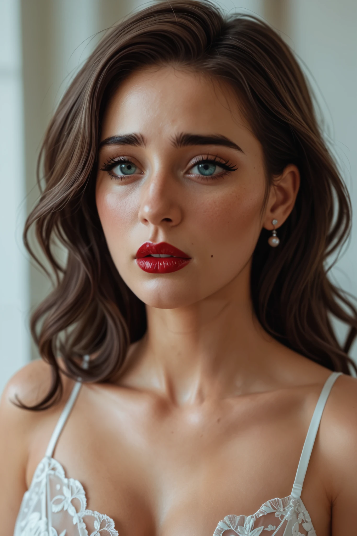 A 22 year old Moldovan sister Marina looks at me sad scared and worried knowing that i am struggling with love.she is beautiful and wears lipstick and undresses herself showing me her perfect Moldovan body